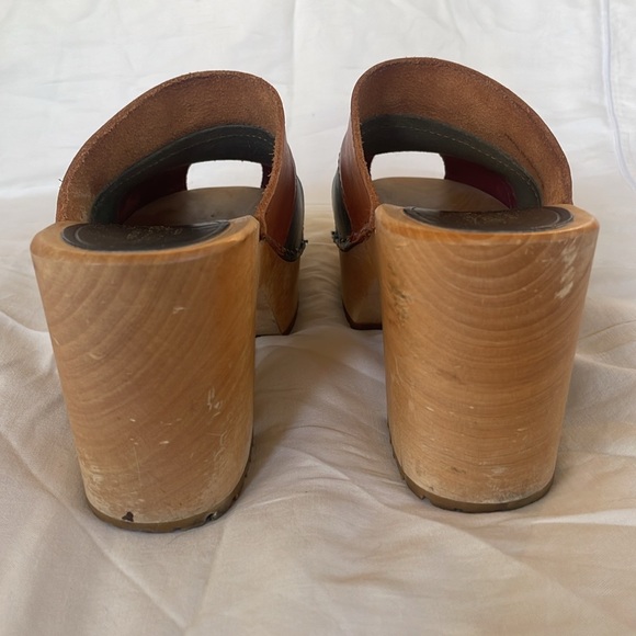 SWEDISH HASBEENS PLATFORM CLOGS SZ 37 - Picture 8 of 9